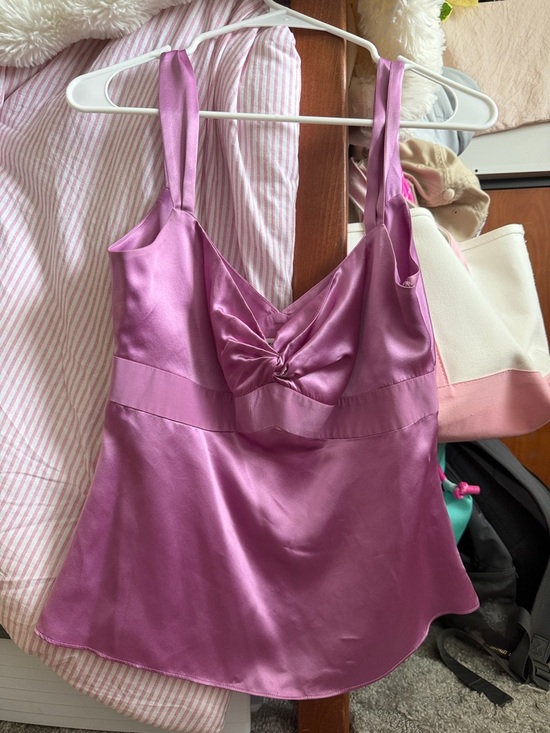Banana Republic Tops - Banana Republic Satin Pink Violet Tank Top